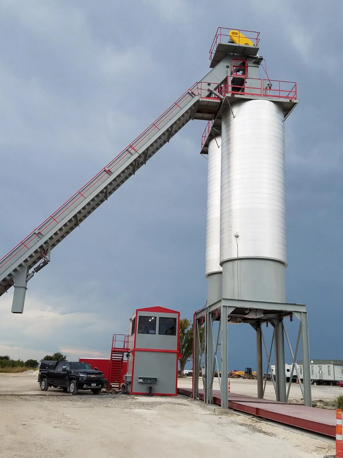 Photograph of silos facility.